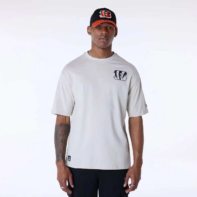 Cincinnati Bengals Super Bowl Graphic Cream Oversized T-Shirt