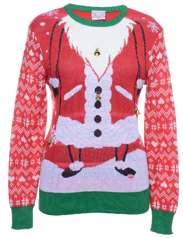 Beyond Retro Reworked Jingle Bells Jumper - M