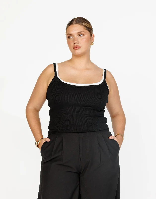 Malina Cami Top (Black)