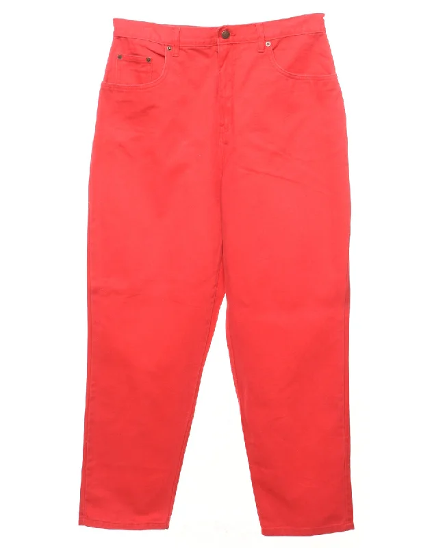 Bill Blass Red Tapered Jeans - W32 L29