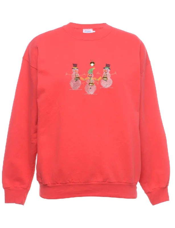 Beyond Retro Reworked Christmas Sweatshirt With Bells - L