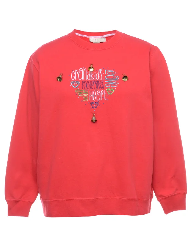 Beyond Retro Reworked Christmas Sweatshirt With Bells - L