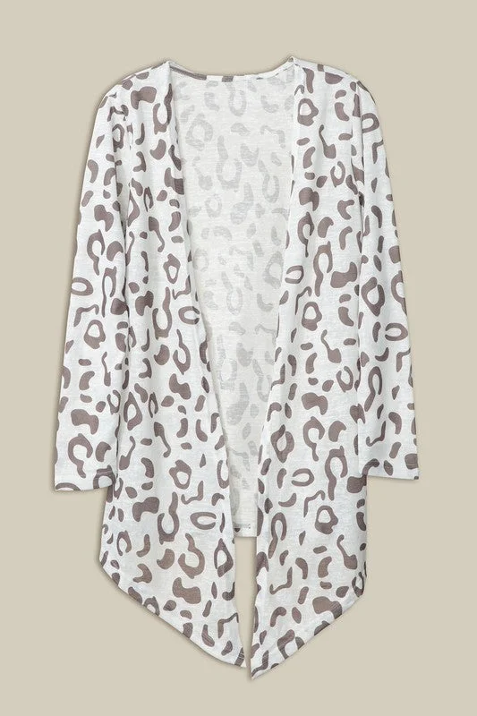 DS Leopard open cardigan