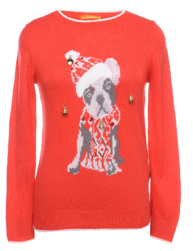 Beyond Retro Reworked Christmas Jumper With Bells - M