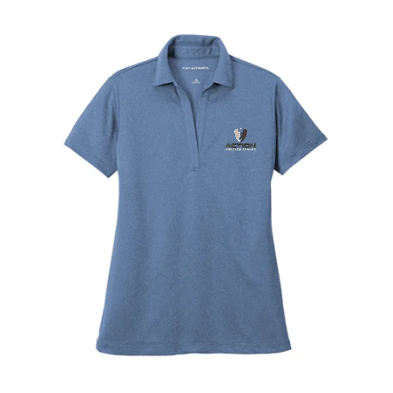 Port Authority Ladies Heathered Silk Touch Performance Polo