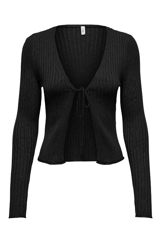 Only - Onlmila Ls V-Neck Cardigan Cc Knt - 4726164 Black