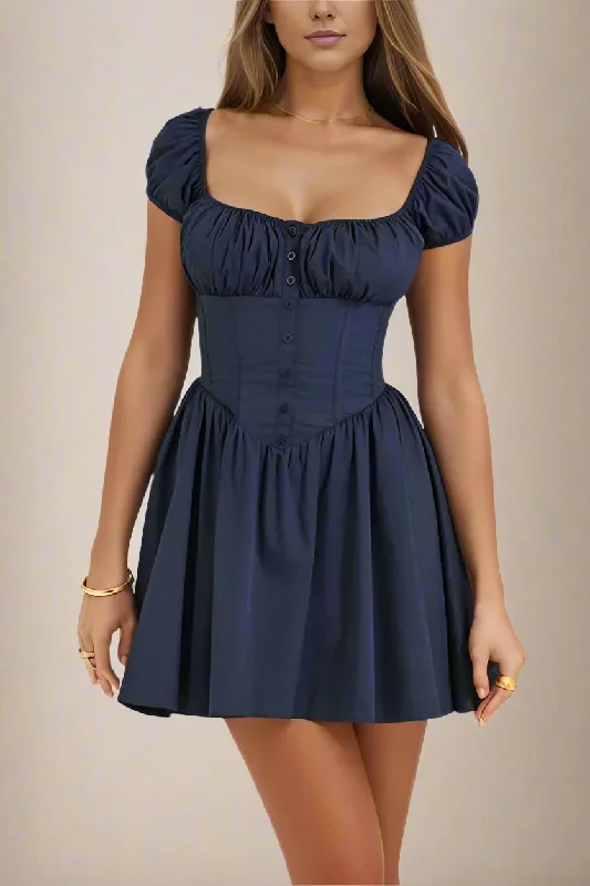 Corey Bodycon Mini Dress - Navy Blue