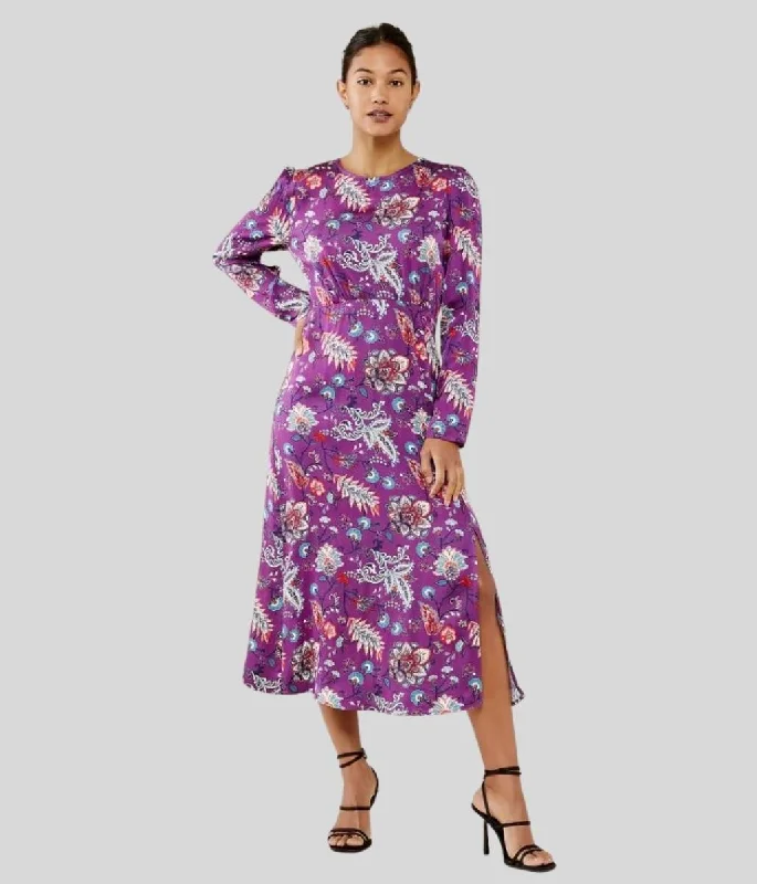 Purple Oriental Selma Satin Dress