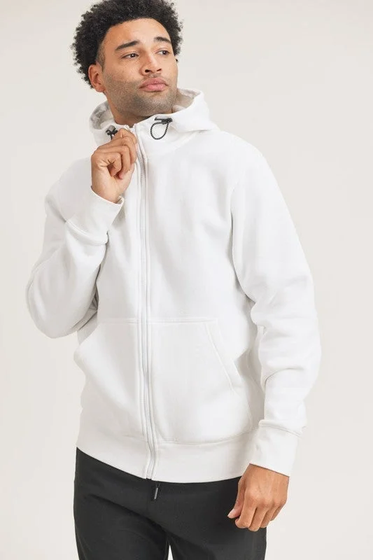 One For All Men's Classic Zip Up Drawstring Hoodie