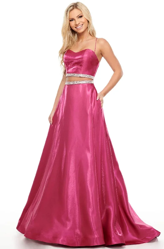 Rachel Allan Prom - 7106 Two Piece Beaded Satin A-Line Dress