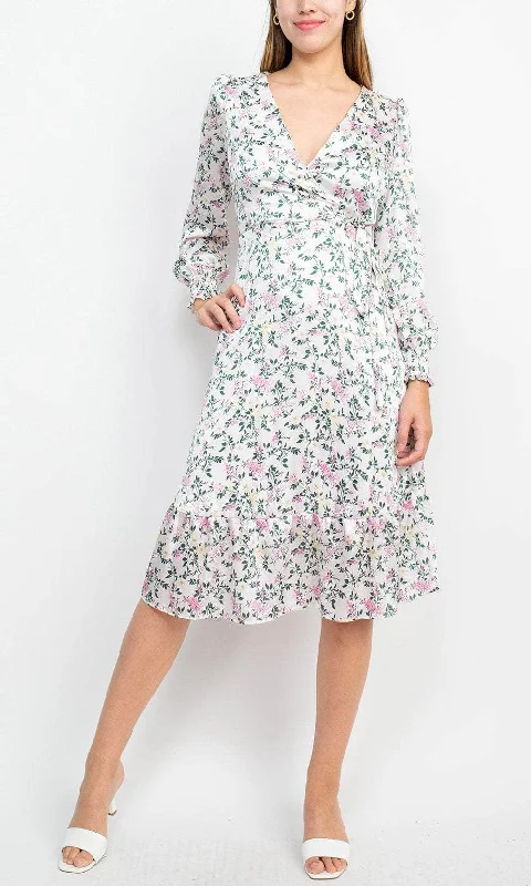 Sage Collective SU07D06 - Floral A-Line Long Dress