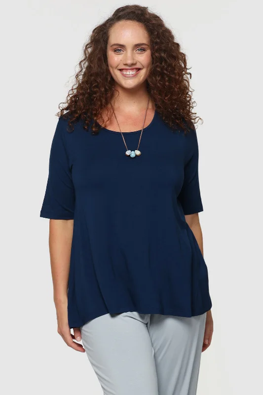 Carter Tunic Top - Navy