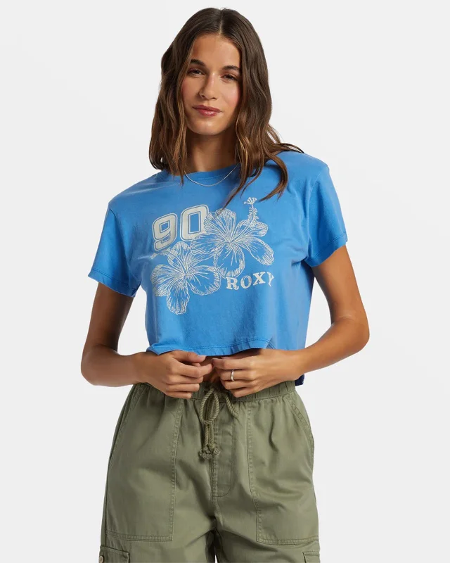 Hibiscus Collegiate Cropped S/S T-Shirt