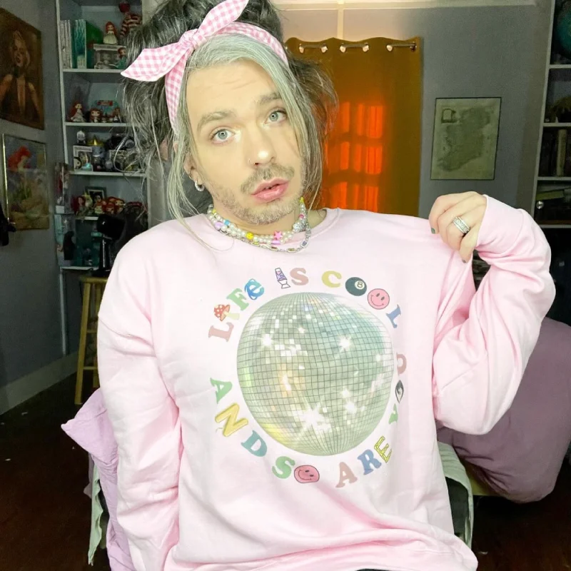 Life is Cool and So Are You Disco Ball Sweatshirt