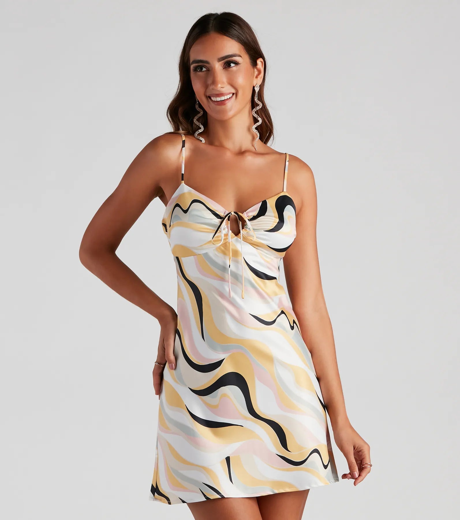 Retro Muse Satin Slip Dress