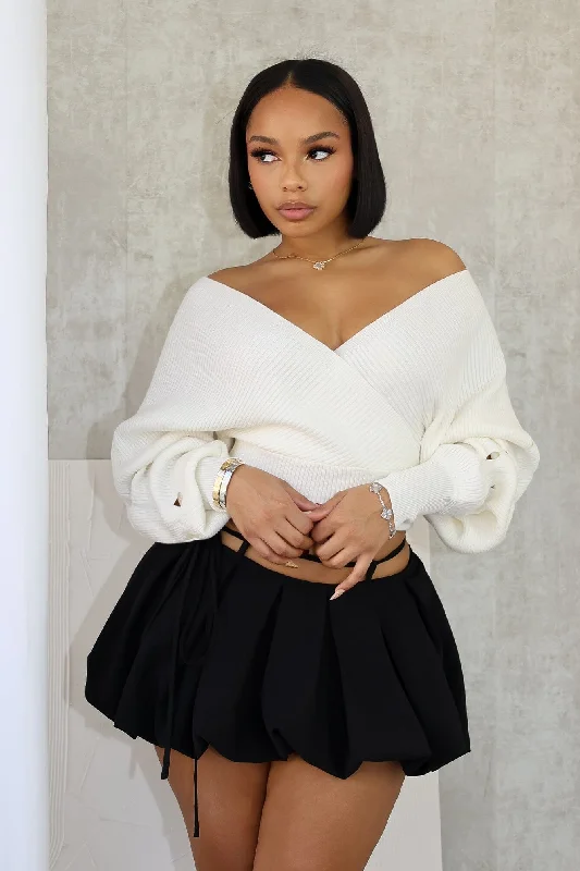 Vanessa Off Shoulder Sleeve Cutout Sweater