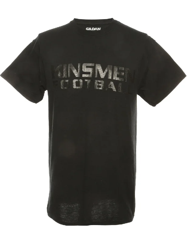 Kinsmen Football Black Gildan Printed T-shirt - M