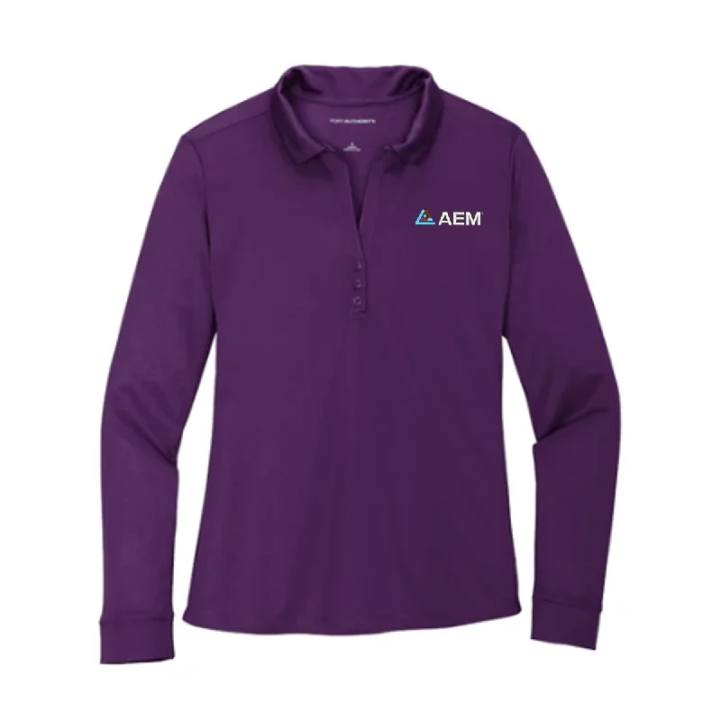 #Port Authority Ladies Silk Touch Performance Long Sleeve Polo