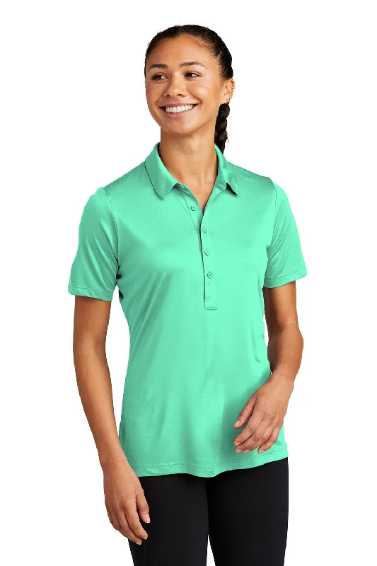 Sport-Tek Womens Moisture Wicking Short Sleeve Polo Shirt - Bright Seafoam Green - Closeout