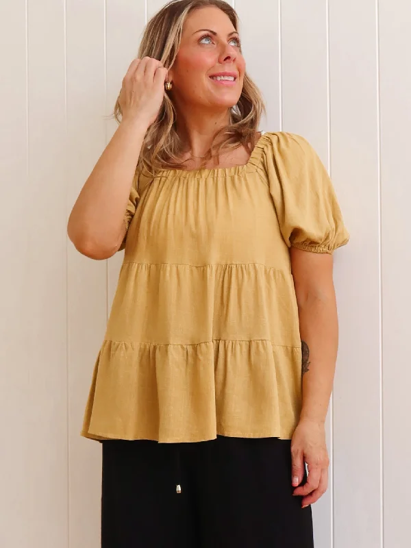 Robe Top - Mustard Dynamic Women's High - energy